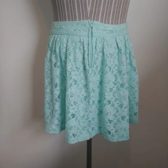 EXIT Circle  Skirt, Lace, Pale Aqua, M - Picture 2 of 5